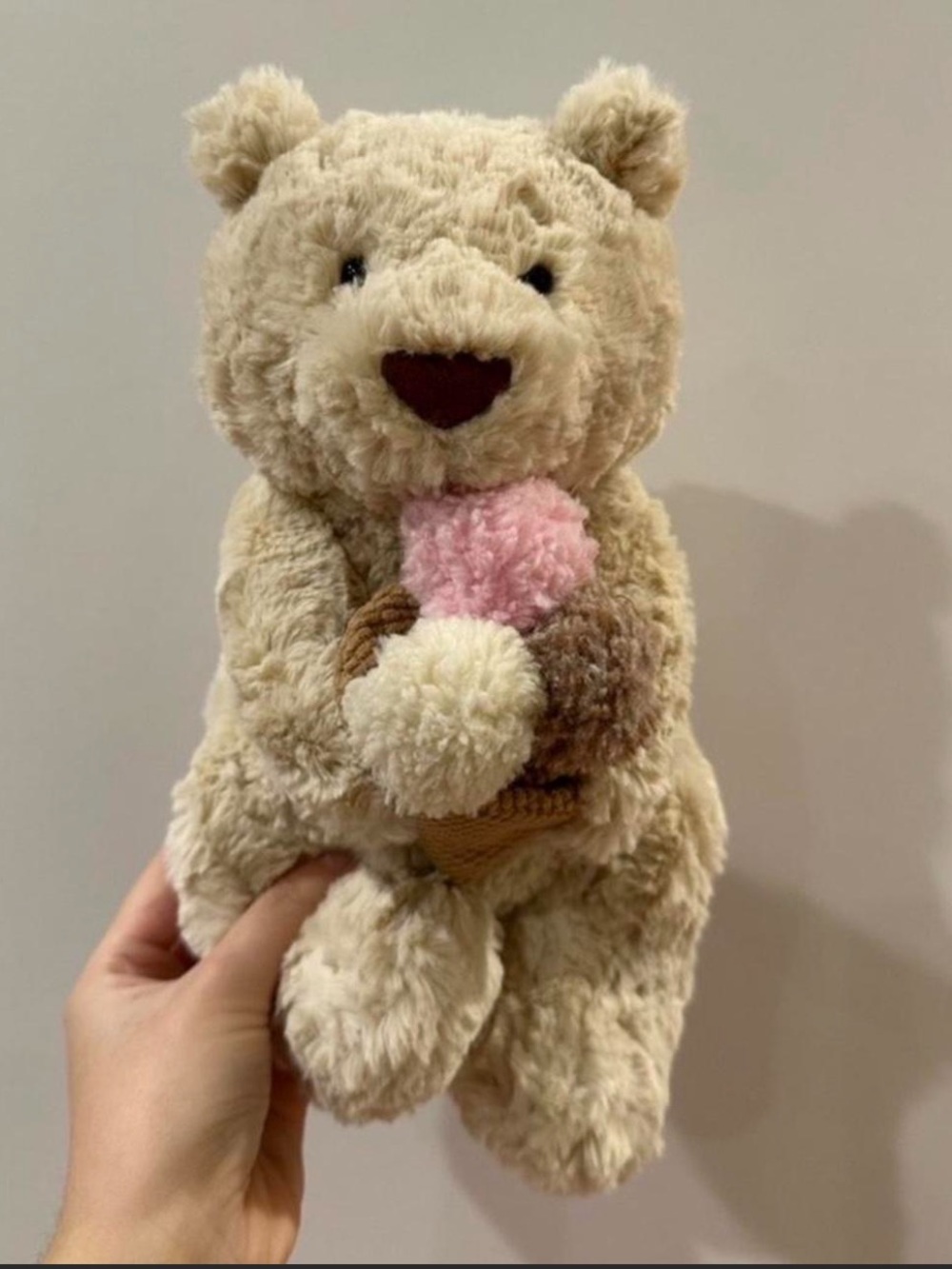 Authentic Jellycat NYC Exclusive Oatus Bear With Ice Cream